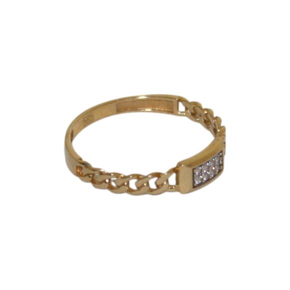 14k Solid Gold Stacking Chain Ring 1.37 Grams Size 8.5 - Picture 4 of 11